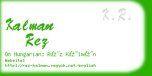 kalman rez business card